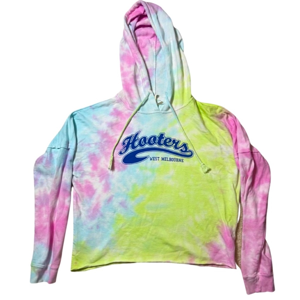 Hooters west Melbourne cropped tye dye hoodie